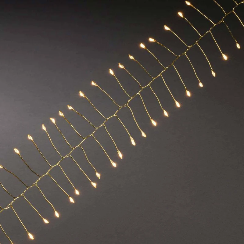 1,5m Micro LED Lichterkette Firecracker Timer 60 Dioden Batterie