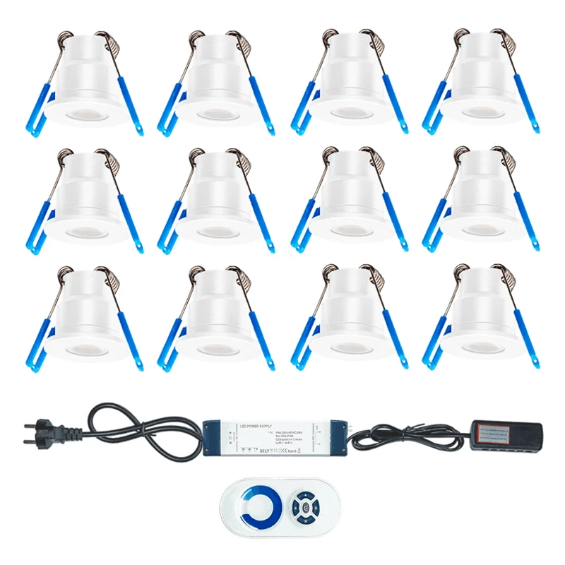LED VERANDA SPOTS | INCL. AFSTANDBEDIENING | WARM WIT | 12ST