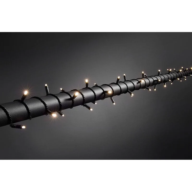16m Micro LED Lichterkette mit 9h Timer IP67 80 Warmweiße Dioden IP44