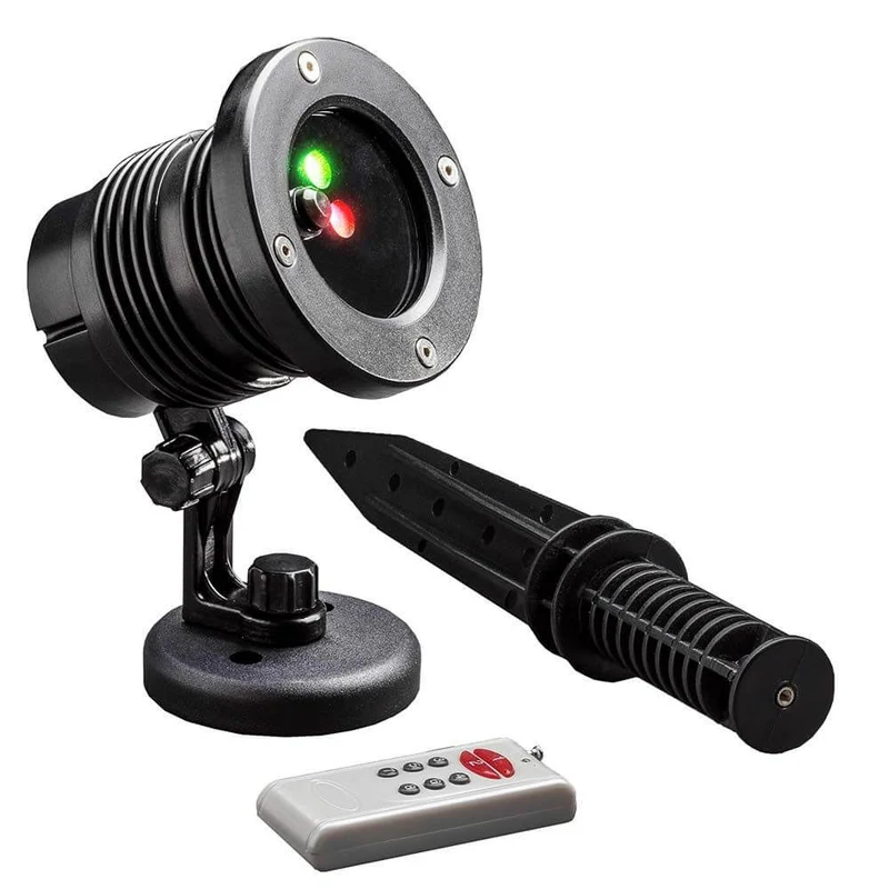 LED Laser mit bewegten & funkelnden Punkten Fernbedienung Bewegungssensor Timer IP44