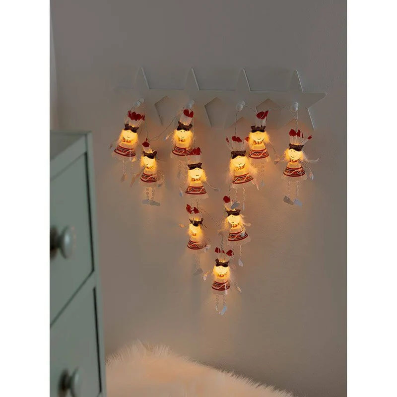 LED Dekolichterkette Indianer 10 Warmweiße Dioden