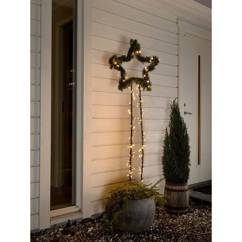 Micro LED Lichterkette gefrostet 80 Warmweiße Dioden IP44