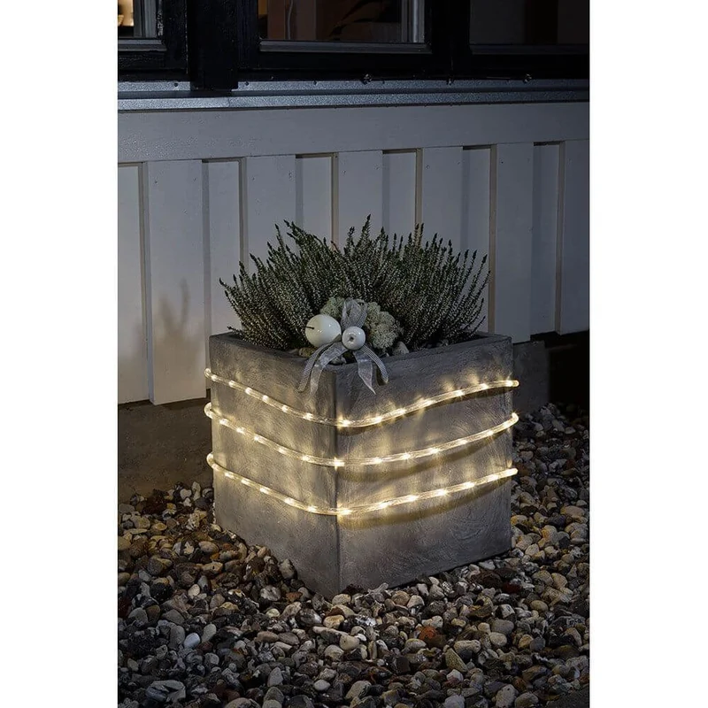 LED Lichterschlauch 6m Sensor 96 Warmweiße Dioden IP44
