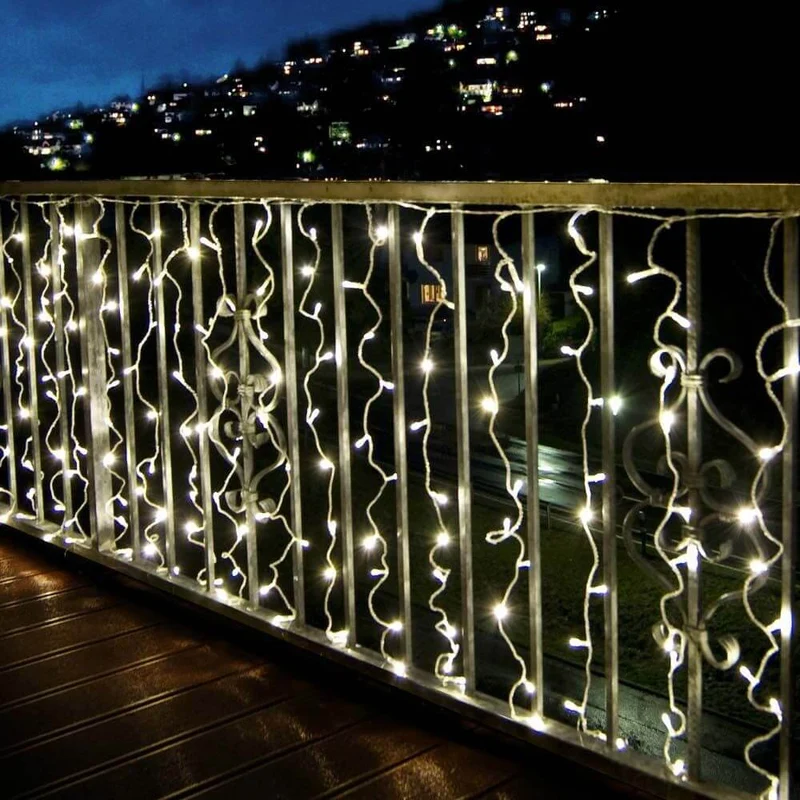 24V LED System Lichtervorhang mit 200 warmweißen LED