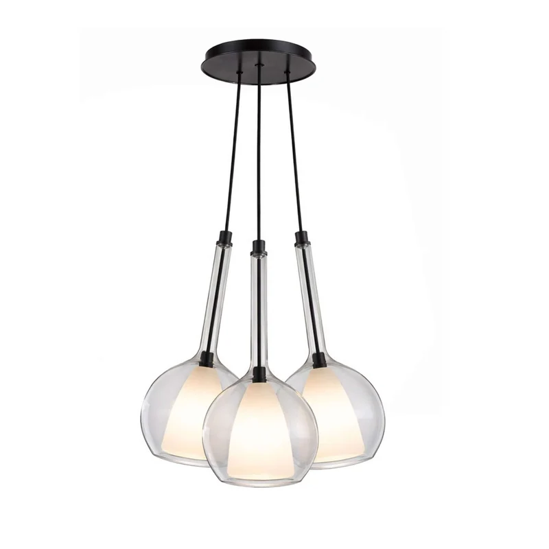 s.luce Belluna Cluster Glas-Hängeleuchte 3-flammig