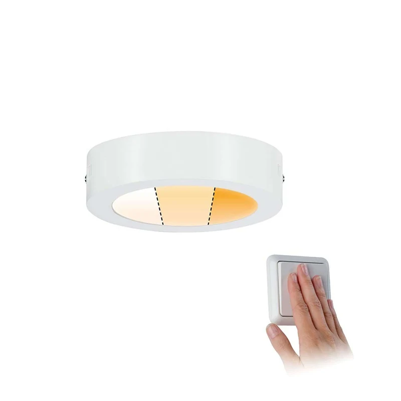 LED Panel Deckenleuchte Carpo Dim-to-Warm Ø 17cm Weiß