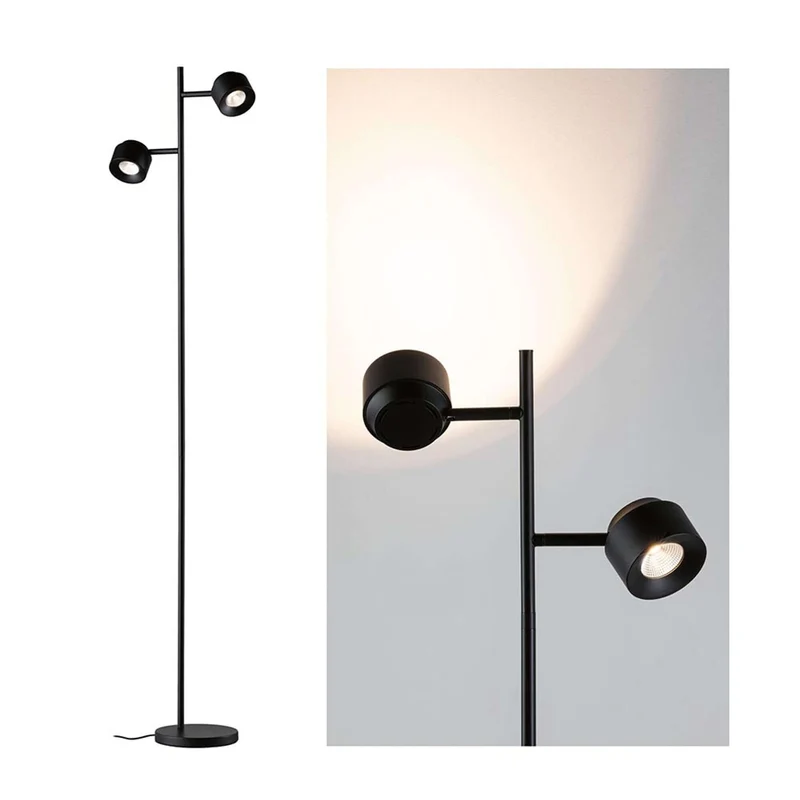 LED Stehleuchte Puric Pane 3 Stufen-Dimmbar Schwarz