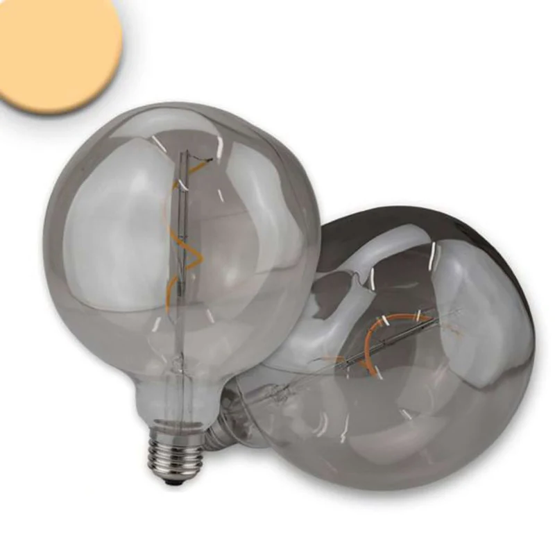 E27 LED Globe Smoky Ø12,5cm dimmbar 4W 2200K