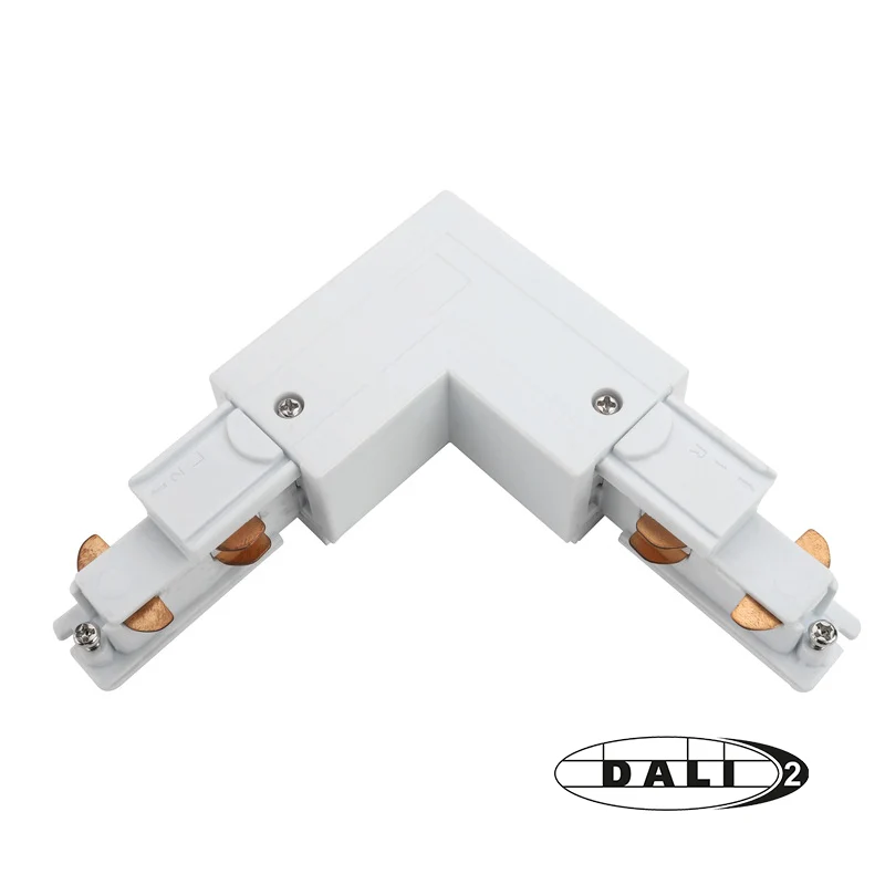 DALI 3-FASE RAIL | L-VORM CONNECTOR | OUTSIDE | WIT
