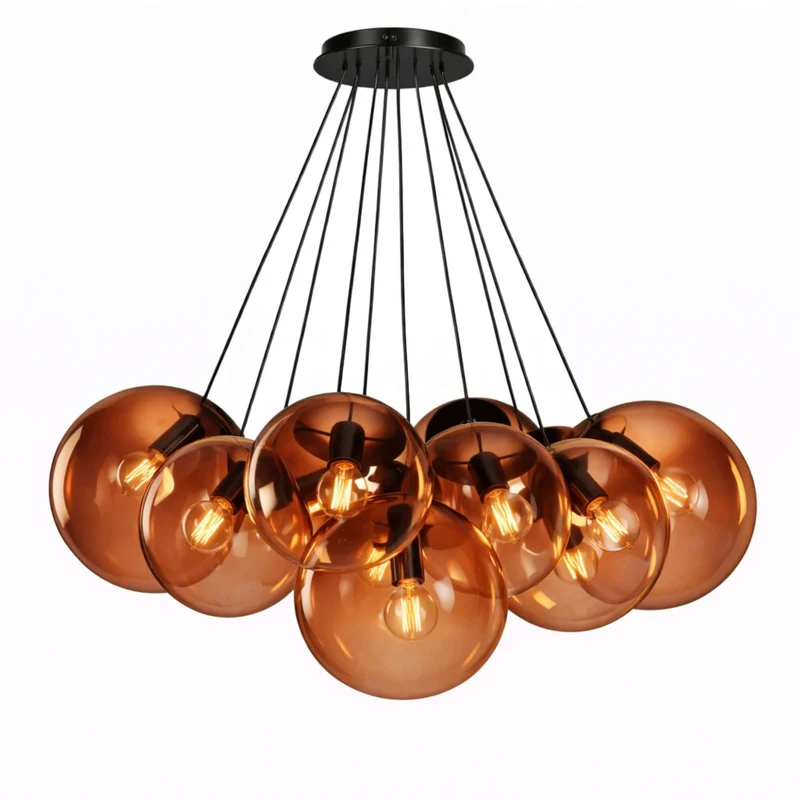 s.luce Orb Cluster Glas-Pendelampe 13-flammig 13x30cm
