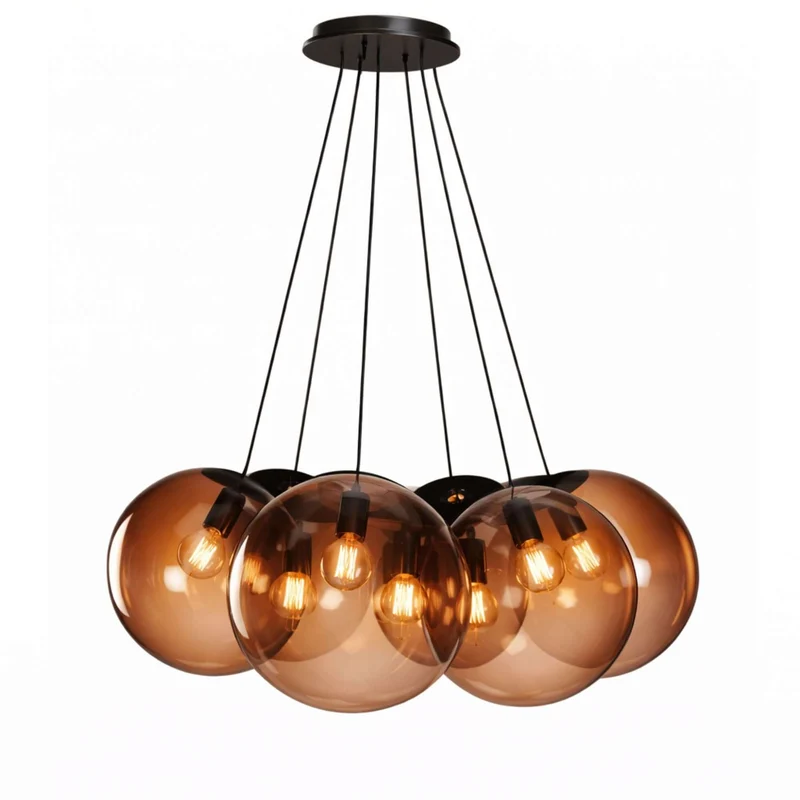 s.luce Orb Cluster Mehrfach-Hängelampe 7-flammig 7x30cm