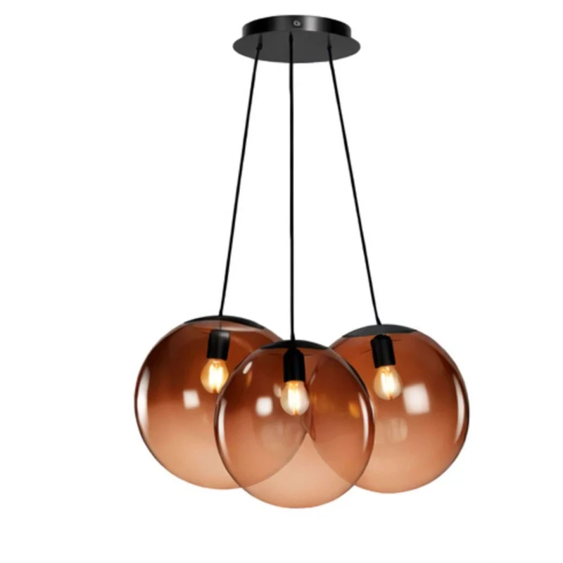 s.luce Orb Cluster Glas-Pendelleuchte 3-flammig 3x30cm