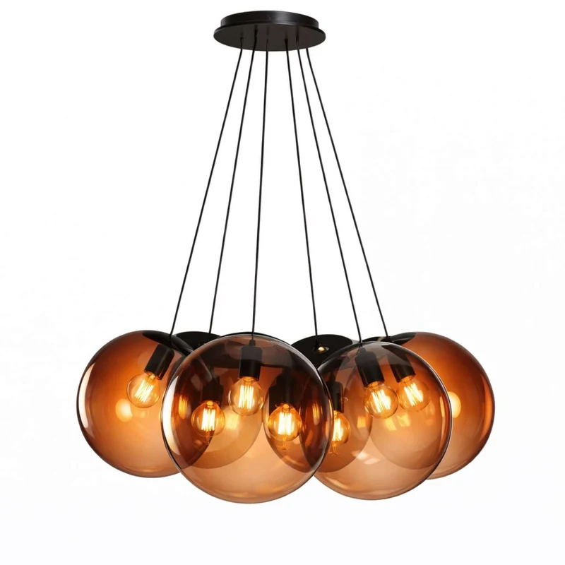s.luce Orb Cluster Mehrfach-Pendelleuchte 7-flammig 7x20cm