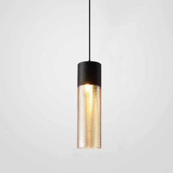 Moderne Glazen Hanglamp in Helder of Zwart Design