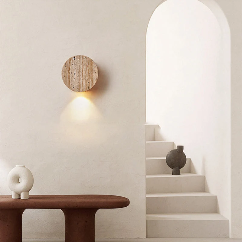Minimalistische Travertijn Wandlamp – 1-lichts – G4