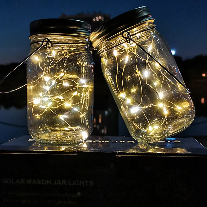 Solar LED Buitenlamp – Art Deco Wit/Geel – (20 LED’s)