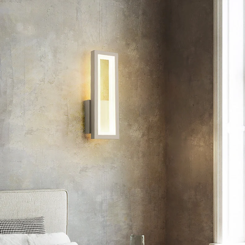 Moderne Rechthoekige LED Wandlamp – Minimalistisch Design in Zwart, Wit of Goud