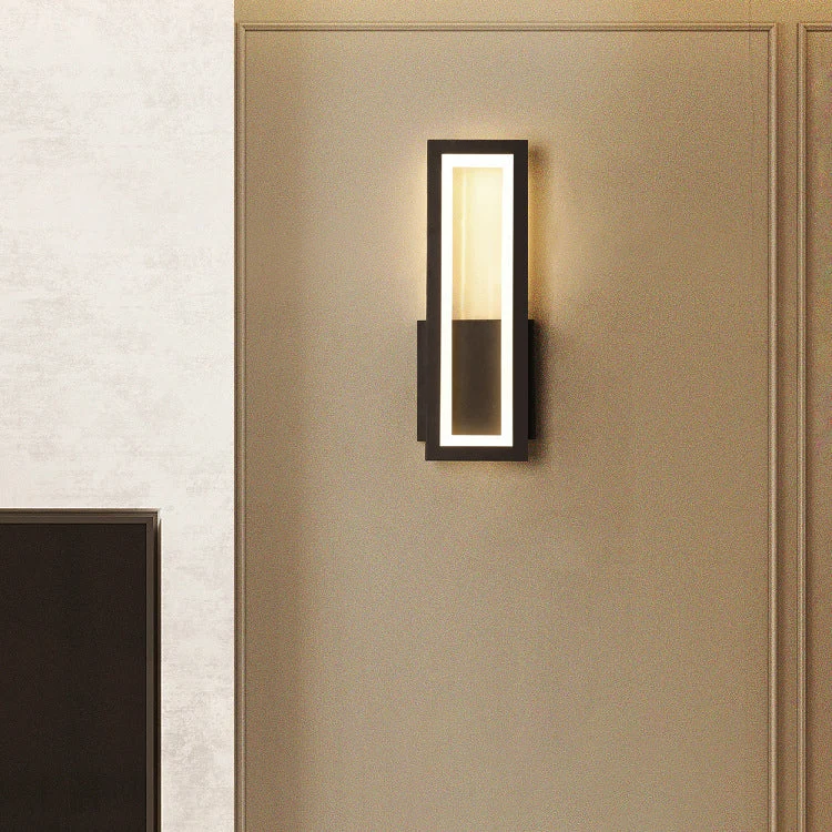 Moderne Rechthoekige LED Wandlamp – Minimalistisch Design in Zwart, Wit of Goud