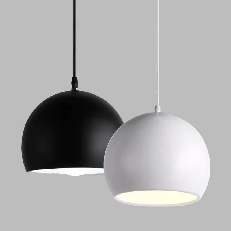 Moderne Aluminium Hanglamp – Zwart, Wit, Geel, Blauw, Roze, Rood, Groen, Grijs – E26