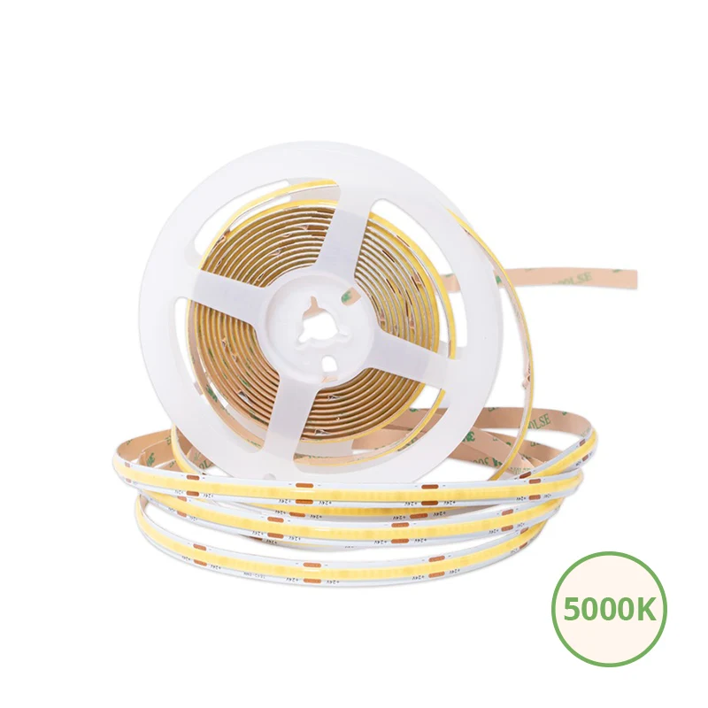 COB LEDSTRIP | VRIJ KNIPBAAR | 24V | IP20 | 5M | 10W/M | 5000K