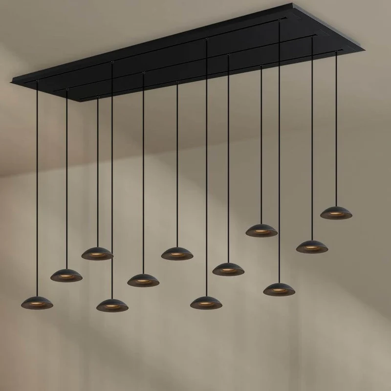 s.luce Santa Air LED Esszimmerlampe 12-flammig 200cm 3-reihig
