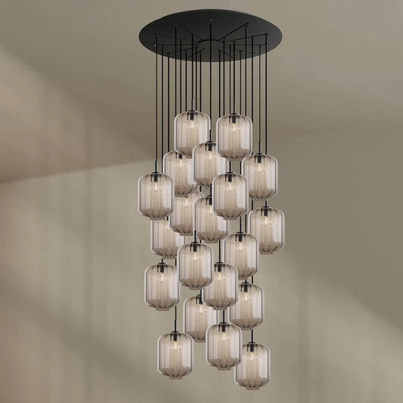 s.luce Velo 20-flammige Galerieleuchte Ø 120cm Ø 25cm