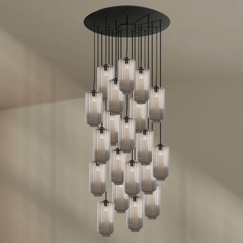s.luce Velo Galerie-Pendelleuchte 20-flammig Ø 120cm Ø 18cm