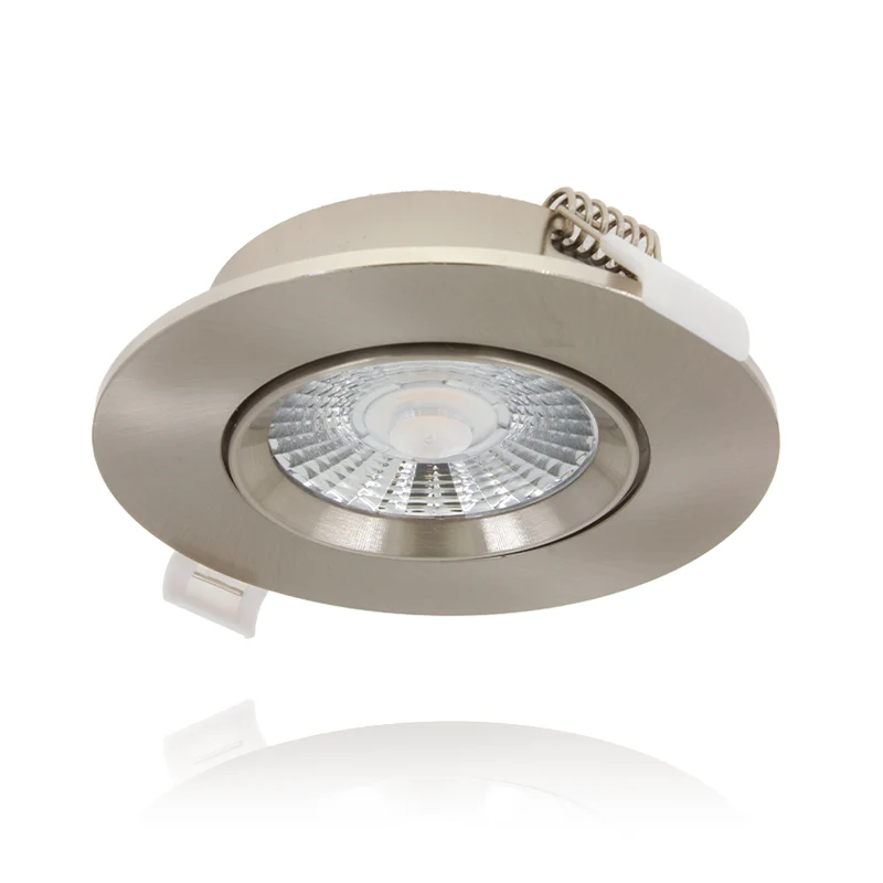 LED INBOUWSPOT | 6W | Ø90mm | DIM TO WARM | FLAT | IP44 | ZILVER