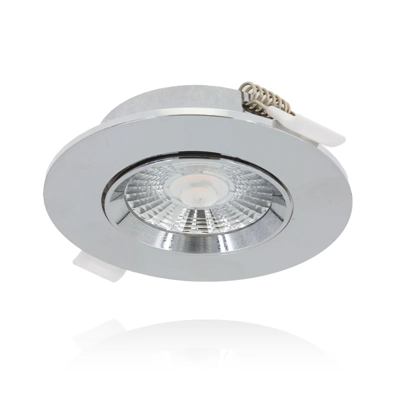 LED INBOUWSPOT | 6W | Ø90mm | DIMBAAR | FLAT | IP44 | CHROOM