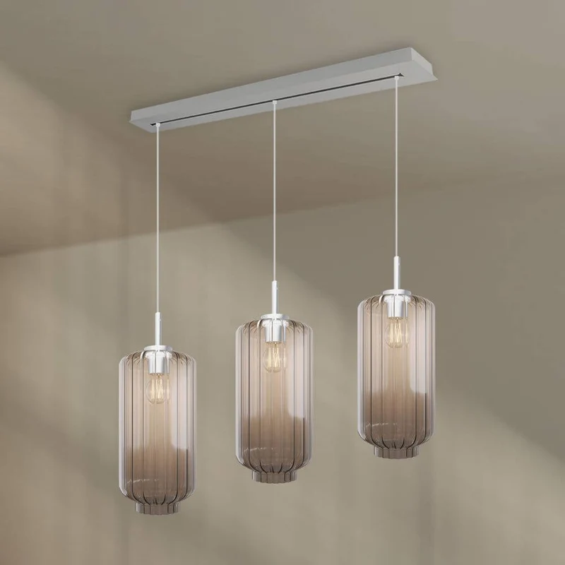 s.luce Velo Esstisch-Pendelleuchte 3-flammig 120cm Ø 18cm