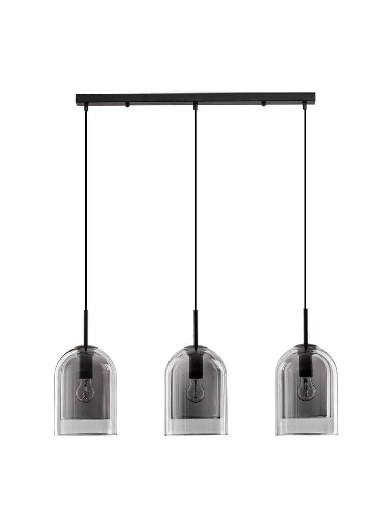 Velor Pendelleuchte Balken 70cm E27 3-flammig