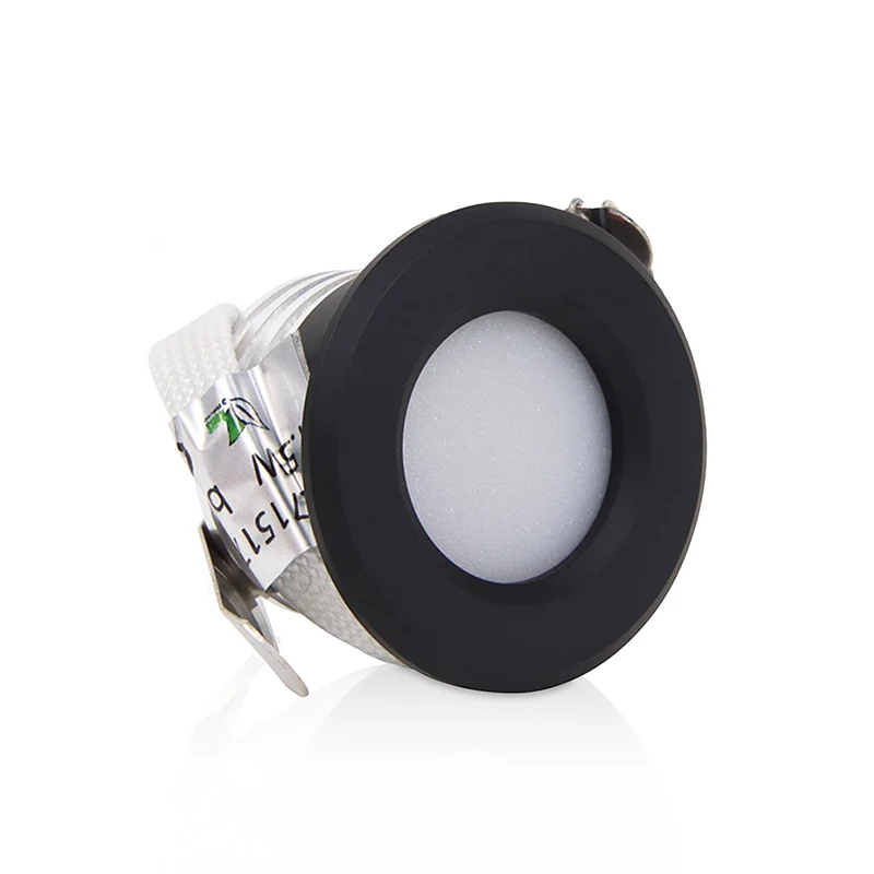 LED MINI INBOUWSPOT | 1.5W | Ø37mm | DIMBAAR | IP44 | ZWART