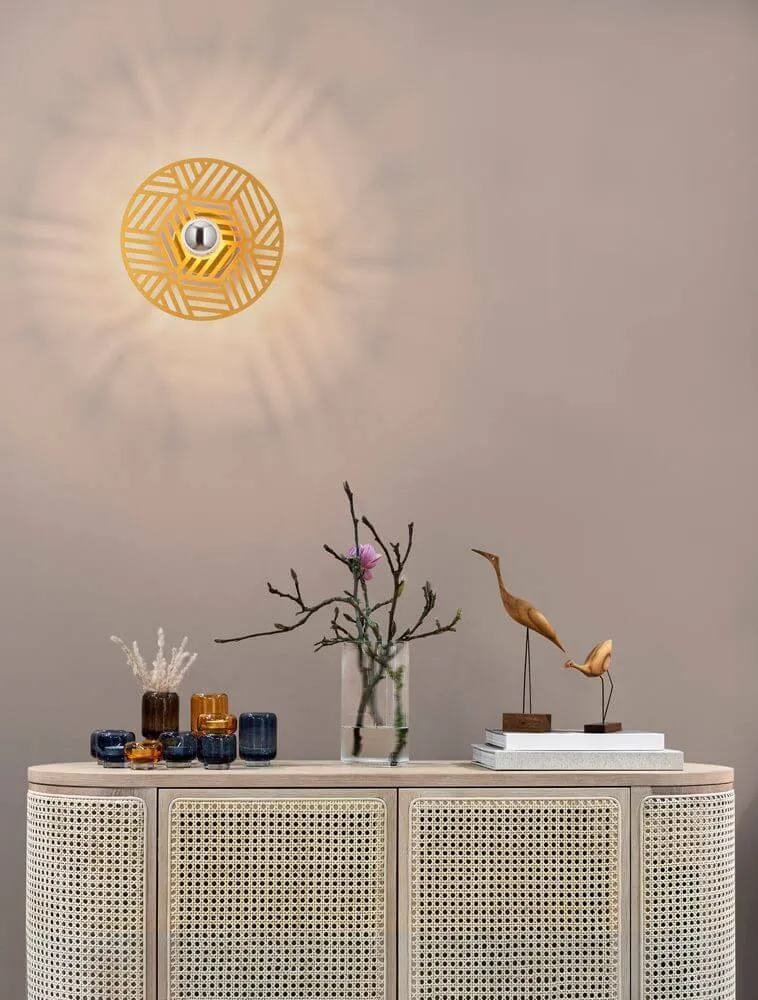 Eres Wandleuchte E27 Ø 25cm Gold