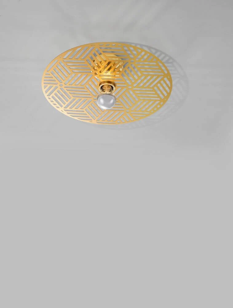 Eres Deckenleuchte E27 Ø 40cm Gold