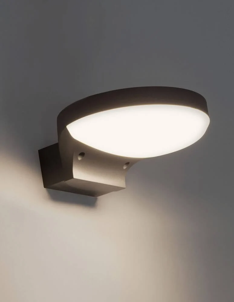 Enzi LED Außenwandleuchte 3000K Dunkelgrau IP54