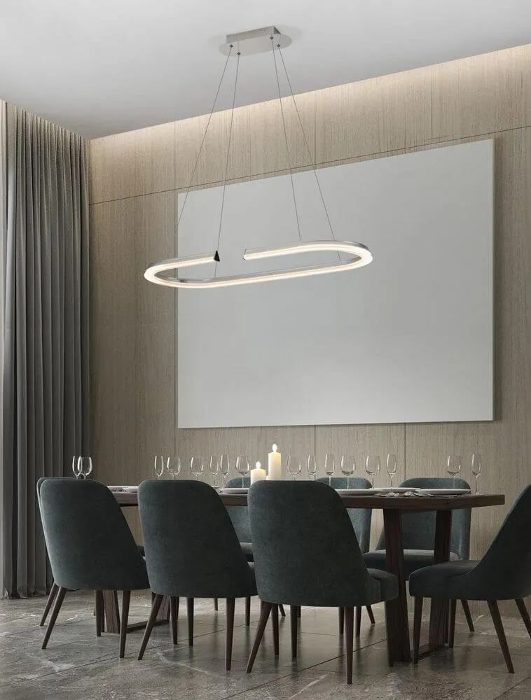 Elmo LED Pendelleuchte Ø 90cm 3500K Chrom