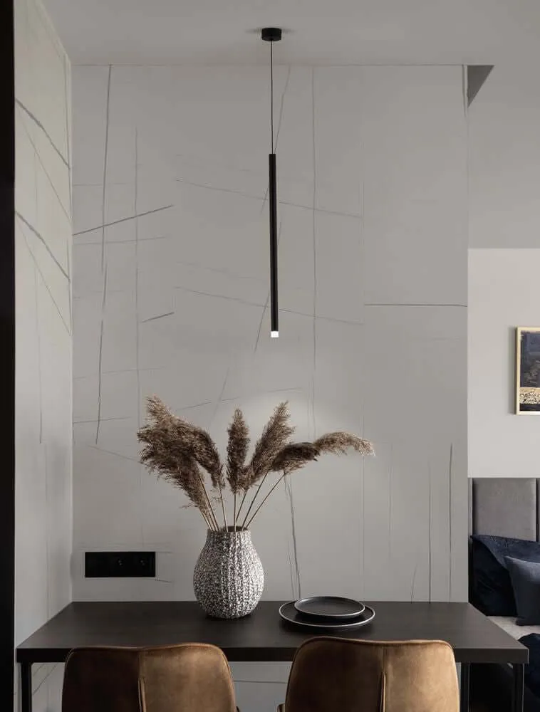 Dandia LED Pendelleuchte Ø 8cm 3000K Schwarz