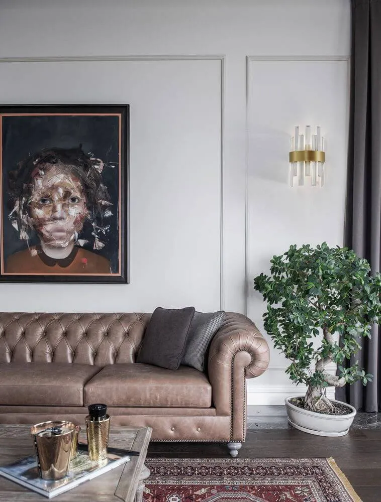Crown Wandleuchte Gold-Satiniert