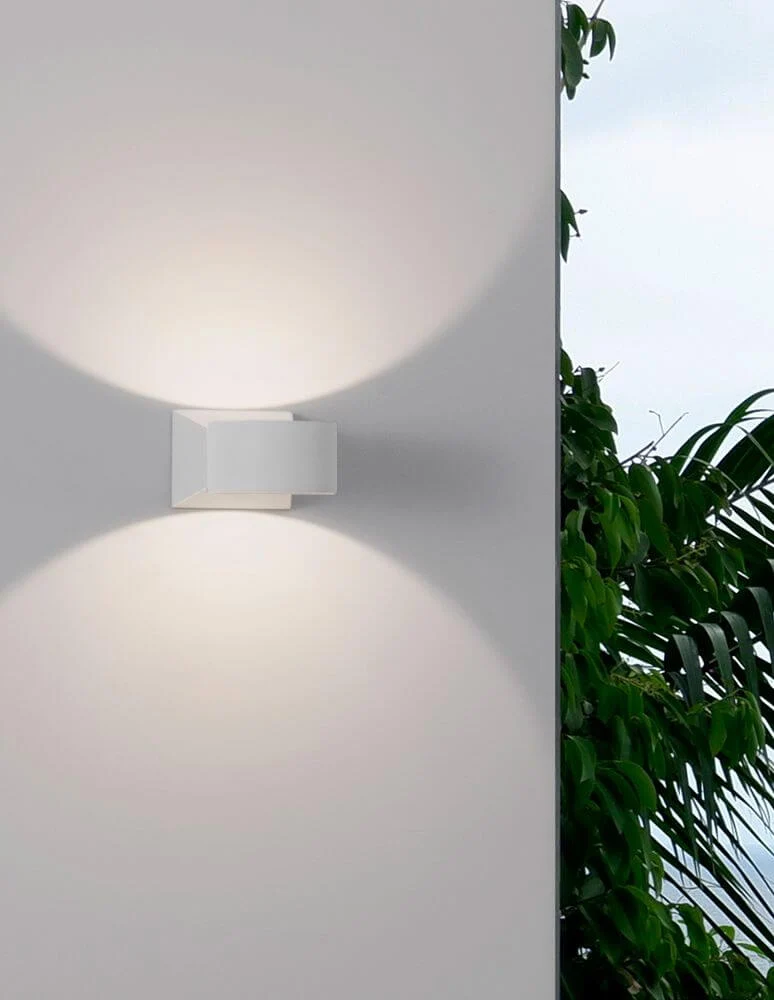 Chez LED Außenwandleuchte Ø 9cm 3000K Weiß IP54