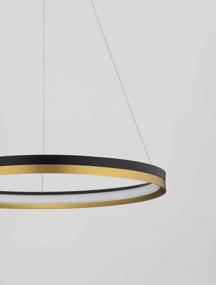 Cantria LED Pendelleuchte Ø 60cm 3000K Schwarz, Gold