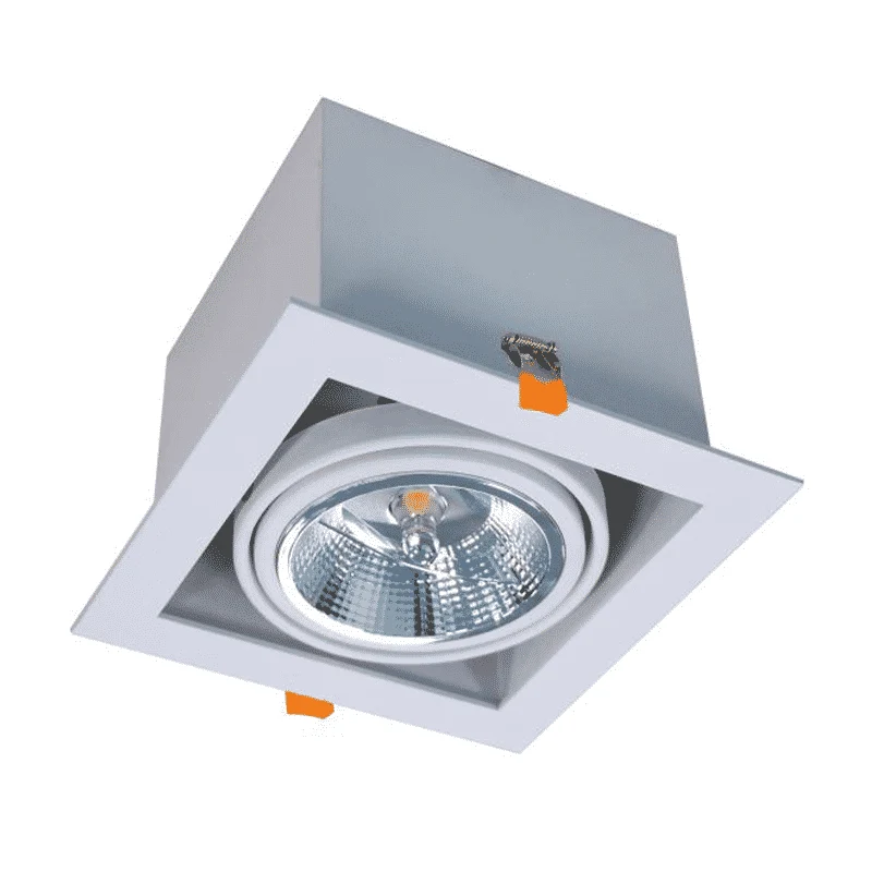INBOUWSPOT VIERKANT | ENKEL | Ø160x160mm | AR111 | GU10 | WIT
