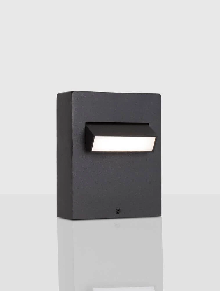 Zelda LED Außenwandleuchte 3000K Schwarz IP65