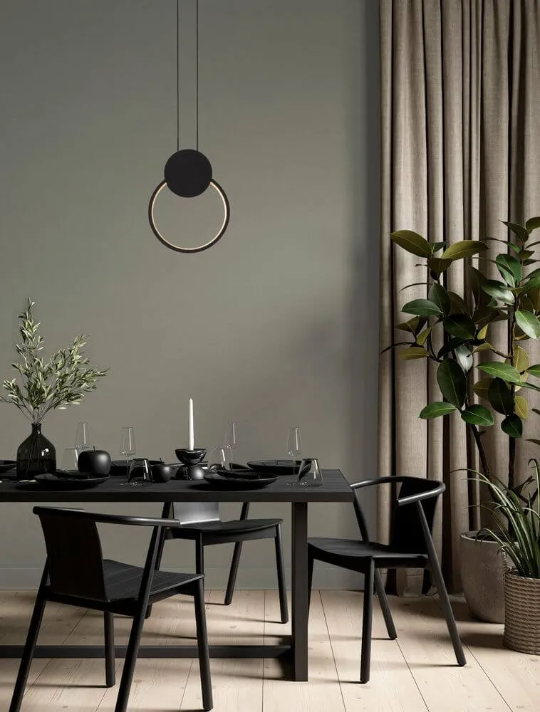 Wiro LED Pendelleuchte 3000K Rund Schwarz
