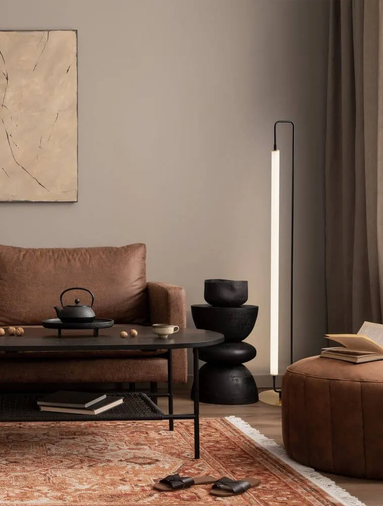 Wetro LED Stehlampe 3000K Schwarz, Gold