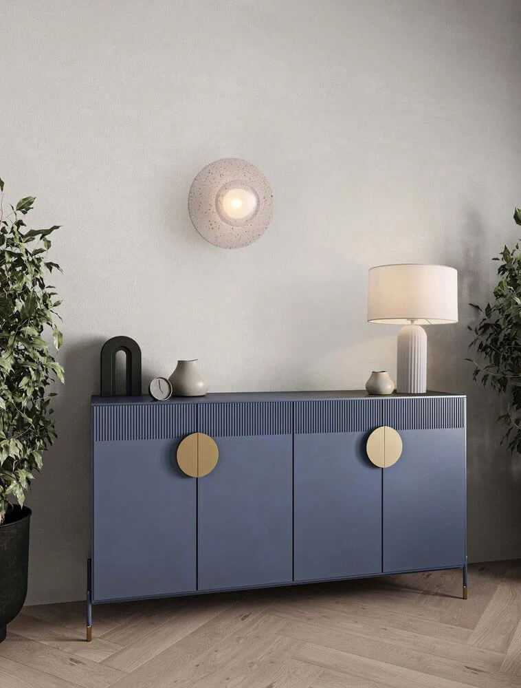 Vrahos Wandleuchte G9 Ø 29,5cm Beton Beige