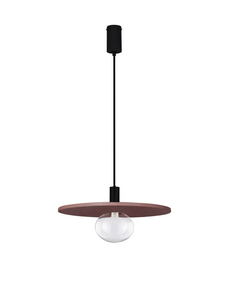 Vrahos Pendelleuchte G9 Ø 44,5cm Beton Rot