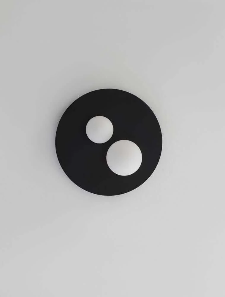 Velna LED Deckenleuchte 2-flammig Ø 40cm 3000K Schwarz