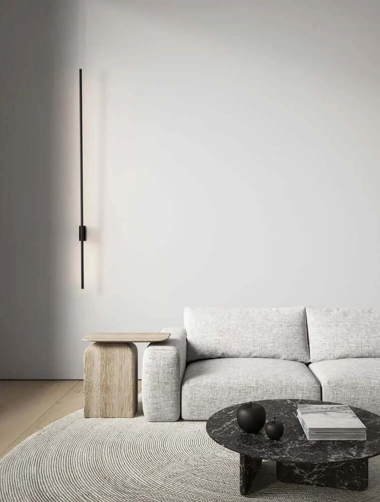 Tien LED Wandleuchte Versetzt 90/30cm 3000K Schwarz