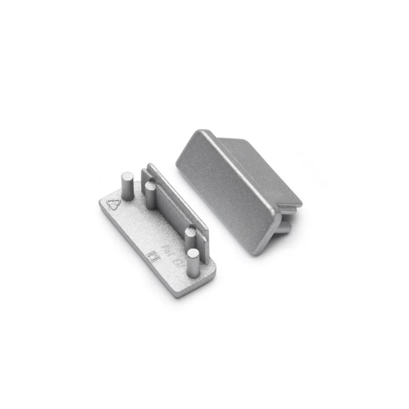 END CAP ZONDER KABELOPENING | SURFACE | 14MM | ZILVER | 2 STUKS