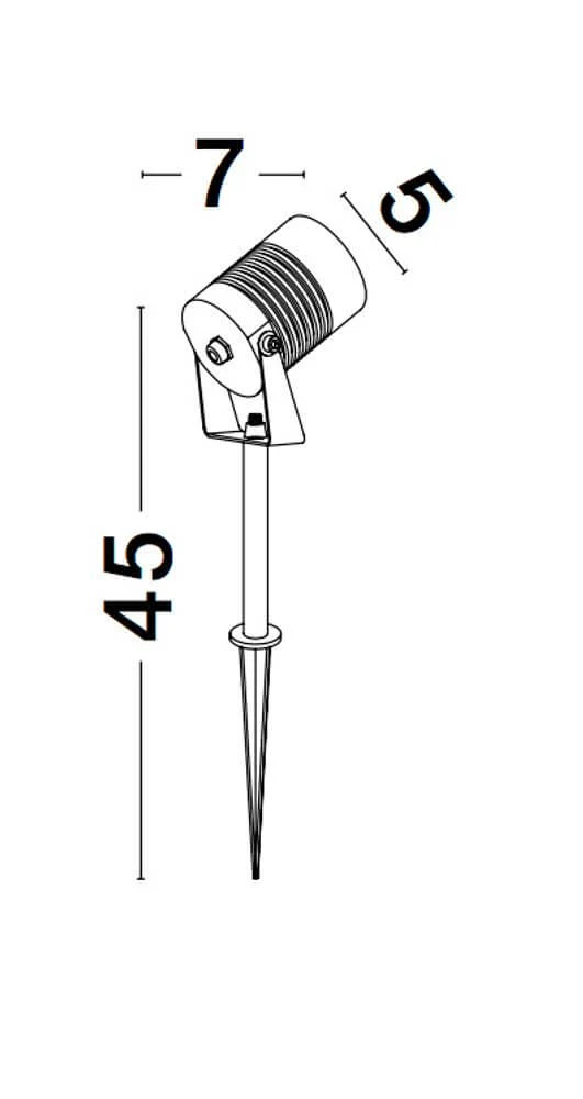 Stake LED Außenspießleuchte H 45cm 3000K Schwarz IP65
